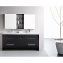 Perfecta 72' Double Sink Vanity Set in Espresso