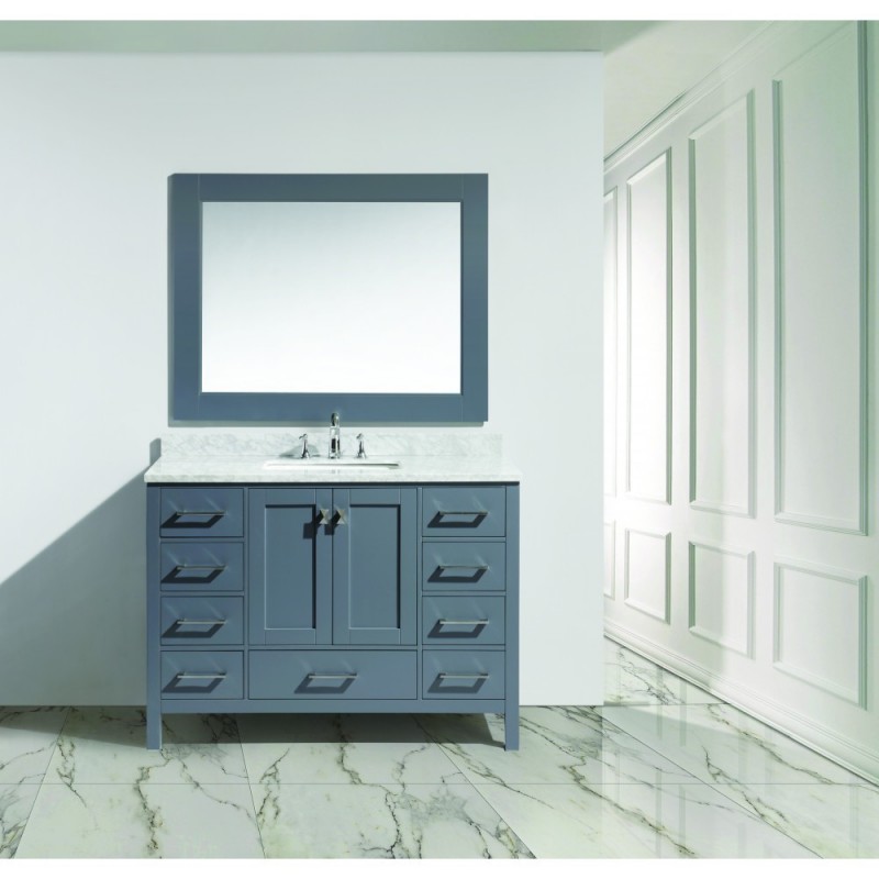 London 48" Single Sink Vanity Set in Gray Finish