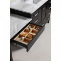 Two London 48" Single Sink Vanity Set in Espresso Finish with One Make-up table in Espresso
