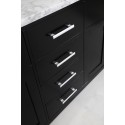 Design Element London 72" Double Sink Vanity Set in Espresso with Two matching linen cabinet in espresso