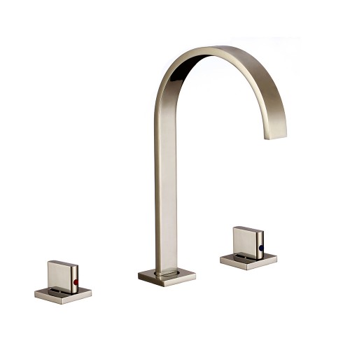 Merlion 83H04-BN Widespread Bathroom Faucet in Brushed Nickel by Alya Bath