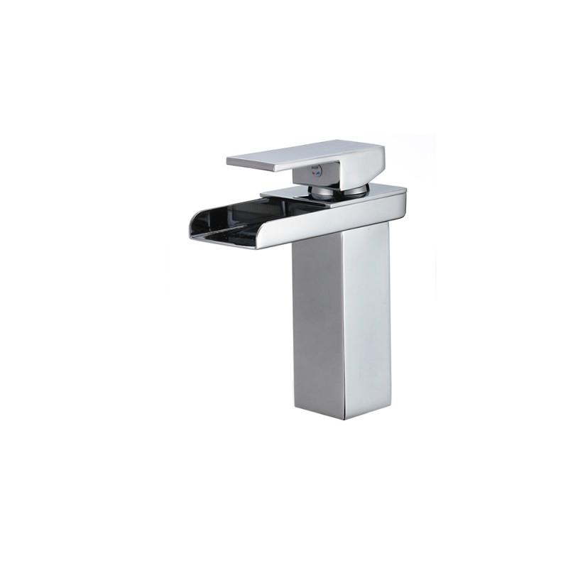 Merlion 81H39-CHR Single Hole Mount Bathroom Faucet in Chrome by Alya Bath