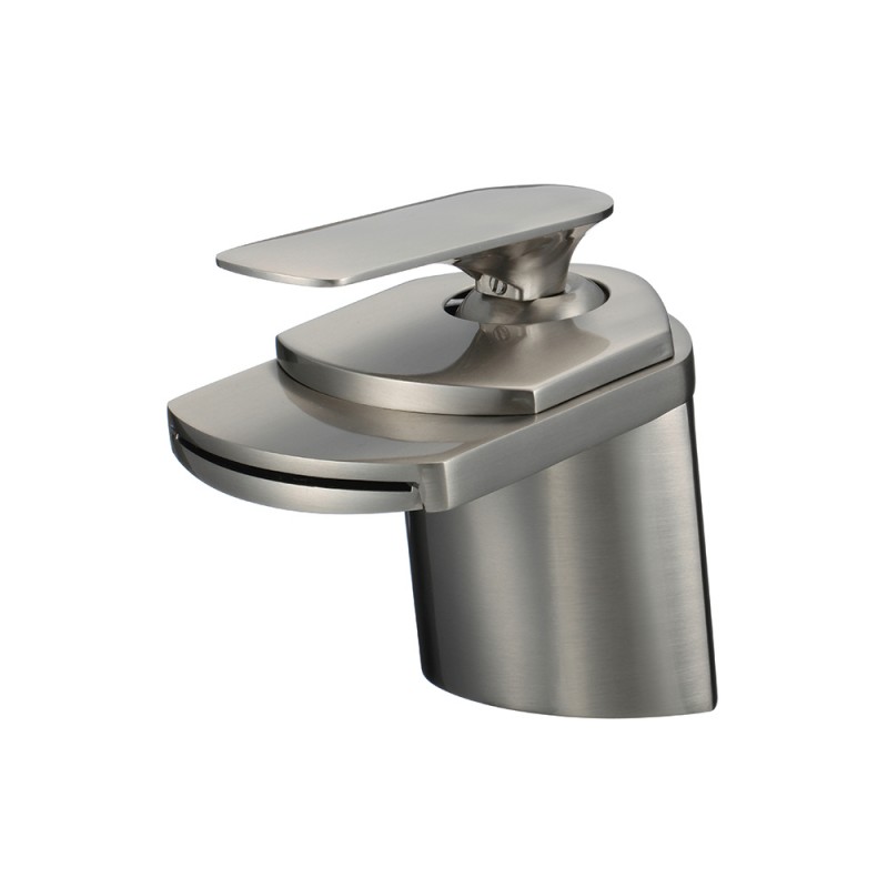Merlion 81H19-BN Single Hole Mount Bathroom Faucet in Brushed Nickel by Alya Bath