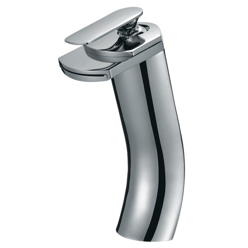 Merlion 81H18-CHR Tall Single Hole Mount Bathroom Faucet in Chrome by Alya Bath