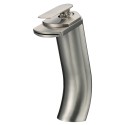 Merlion 81H18-BN Tall Single Hole Mount Bathroom Faucet in Brushed Nickel by Alya Bath